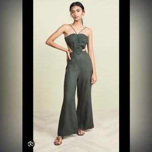 FARM Rio Women's Green Monstera Jumpsuit